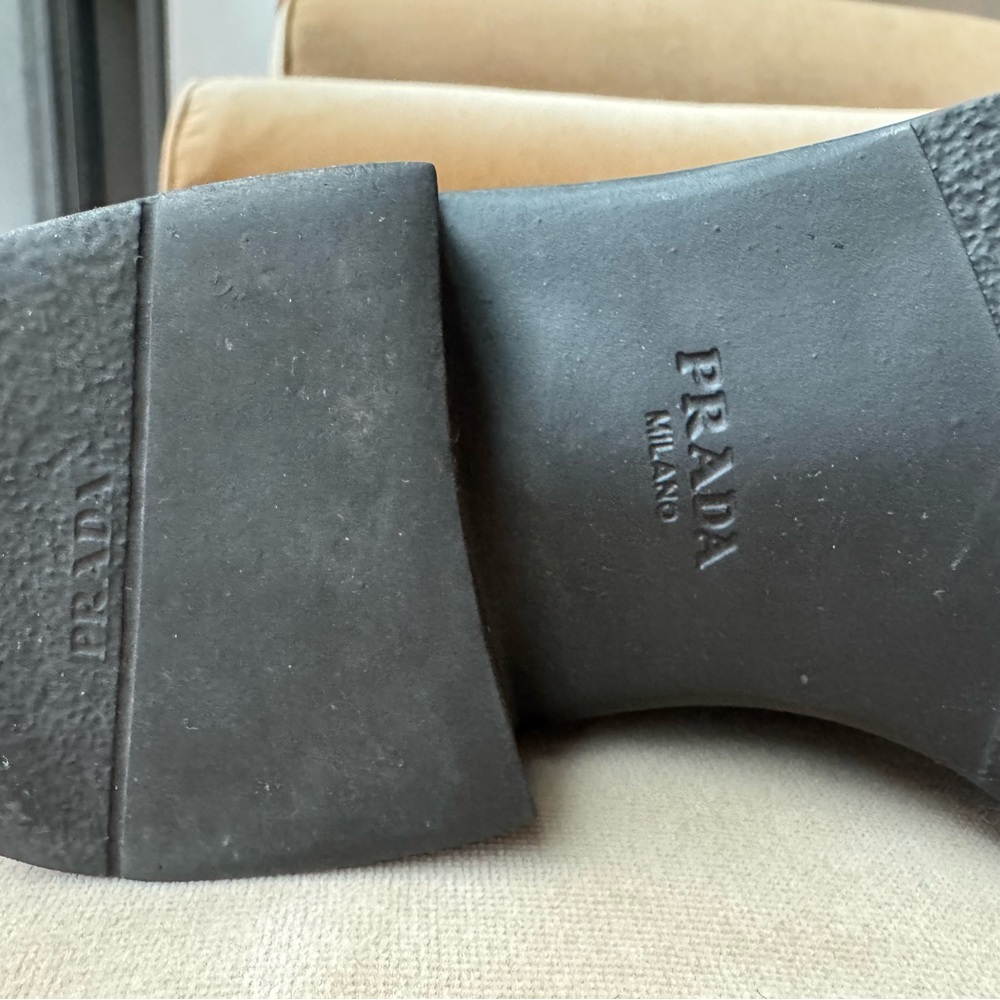 Prada Black Leather Loafers. Size 36. - Picture 3 of 5